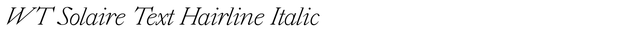 WT Solaire Text Hairline Italic image